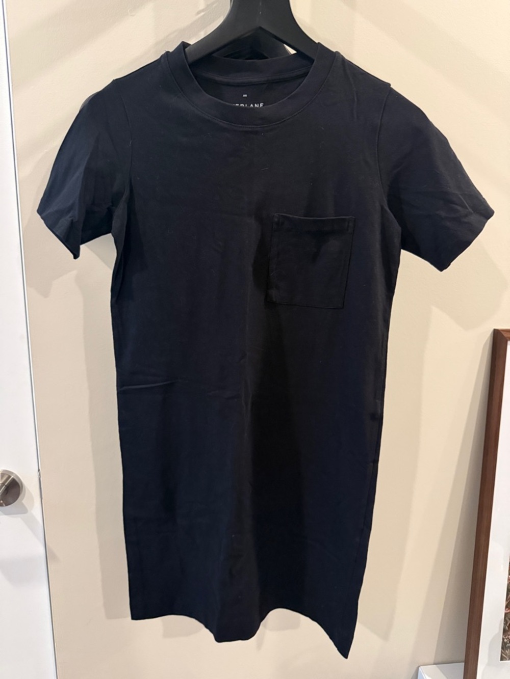 Everland Black Short Sleeve Pocket T-Shirt Dress